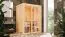 Sauna "Vali 1" SET - Farbe: Natur, Ofen externe Steuerung easy 3,6 kW - 155 x 122 x 198 cm (B x T x H)