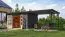 Gartenhaus mit Anbaudach, nordische Fichte terragrau/anthrazit, Trapezblechdach wetterfest, metallverstärkte Kanten, Zylinderschloss, 3,60 × 2,40 m