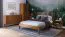 Doppelbett / Gästebett Engordany 08 | Buche Vollholz massiv | lackiert | Liegefläche: 160 x 200 cm | Farbe: Eiche Rustikal | mit hoher Kopfstütze | ästhetisches Design