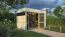 Modernes Gartenhaus 02, Anthrazit /  Weiß - 19 mm Elementgartenhaus, Nutzfläche: 7,8 m²