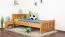 Kinderbett / Jugendbett Kiefer massiv Vollholz Erlefarben 66, inkl. Lattenrost - 100 x 200 cm