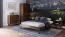 Schlafzimmer - Set N Engordany | 5-teilig | Farbe: Walnuss | Buche Vollholz massiv | lackiert | 2 Nachtkommode | 1 Doppelbett | 1 Kommode | 1 Kleiderschrank | hochwertige Verarbeitung
