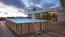 Rechteckiger Gartenpool Sunnydream 08, modern, 7,90 x 4,00 Meter, inklusive Poolleiter, Poolfolie, Boden- und Wandvlies, Edelstahl-Eckverbindungen