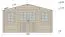 Gartenhaus Wiesencharme 01, Grundfläche 16 m², 44 mm Blockbohlenhaus, Naturbelassen, Satteldach, mit 1 Doppeltür und 2 Einzelfenstern