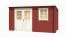 Gartenhaus G269 Schwedenrot - 28 mm Blockbohlenhaus, Grundfläche: 6,34 m², Pultdach