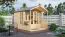 Gartenhaus 2,91 x 2,02 Meter (inkl. Dach) | Natur | Satteldach Abbildung