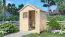 Holz-Gartenhaus 1,75 x 1,81 Meter (inkl. Dach) | Natur | Satteldach Abbildung