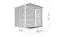 Gartenhaus 2,97 x 2,34 Meter (inkl. Dach) | Anthrazit | Pultdach Abbildung