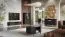 TV-Unterschrank Annelin 13 in Schwarz mit Dekorleisten, 49 x 180 x 40 cm, TV-Board, mit 2 Türen, 1 Schublade, 3 Fächern, 15 cm hohe Füße, 50 mm Griffe