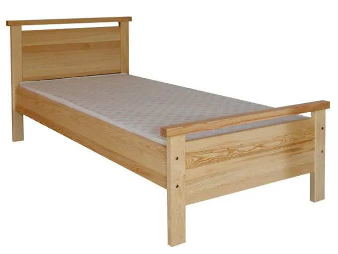 Kinderbett 80 x 200 cm | Massivholz: Kiefer | Natur Lackiert Abbildung