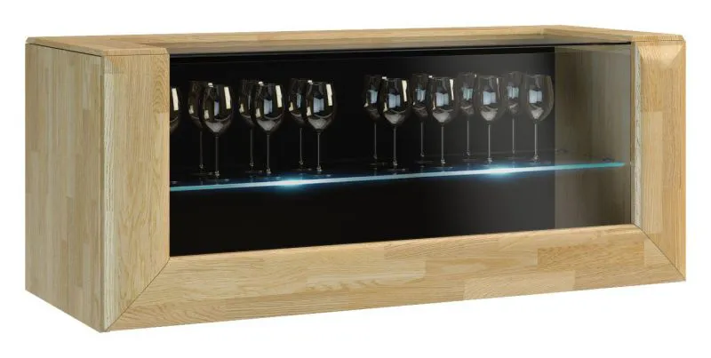 Wandschrank Eiche / Schwarz 42x102x43 cm Abbildung