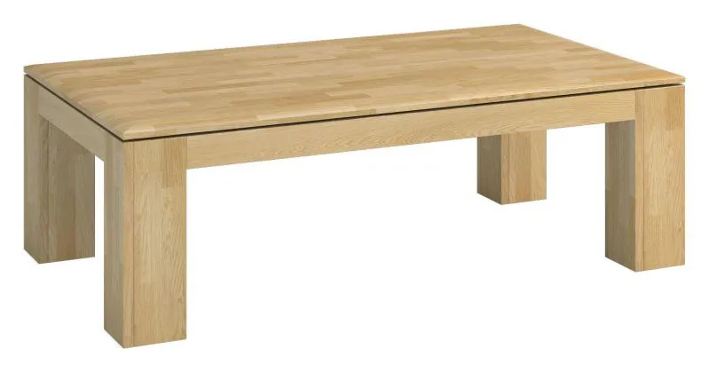 Couchtisch Eiche Massivholz Farbe: Natur 41x120x70 cm Abbildung