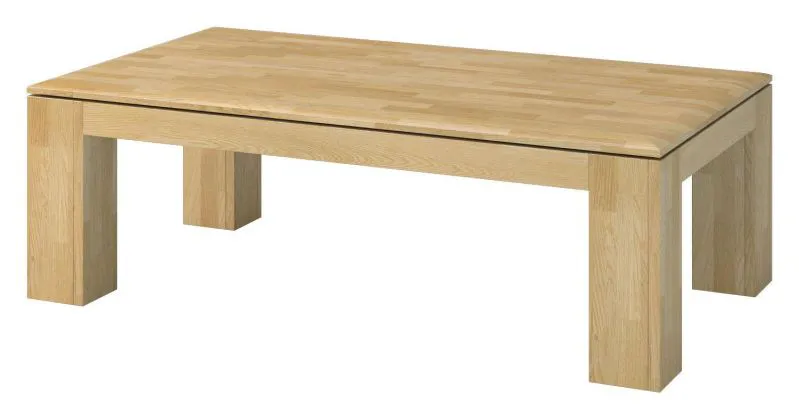 Beistelltisch Couchtisch Eiche massiv Farbe: Natur 48x120x70 cm Abbildung