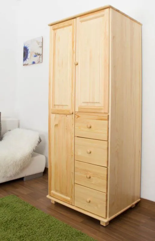 Dielenschrank Kiefer, Farbe: Natur 190x80x60 cm Abbildung