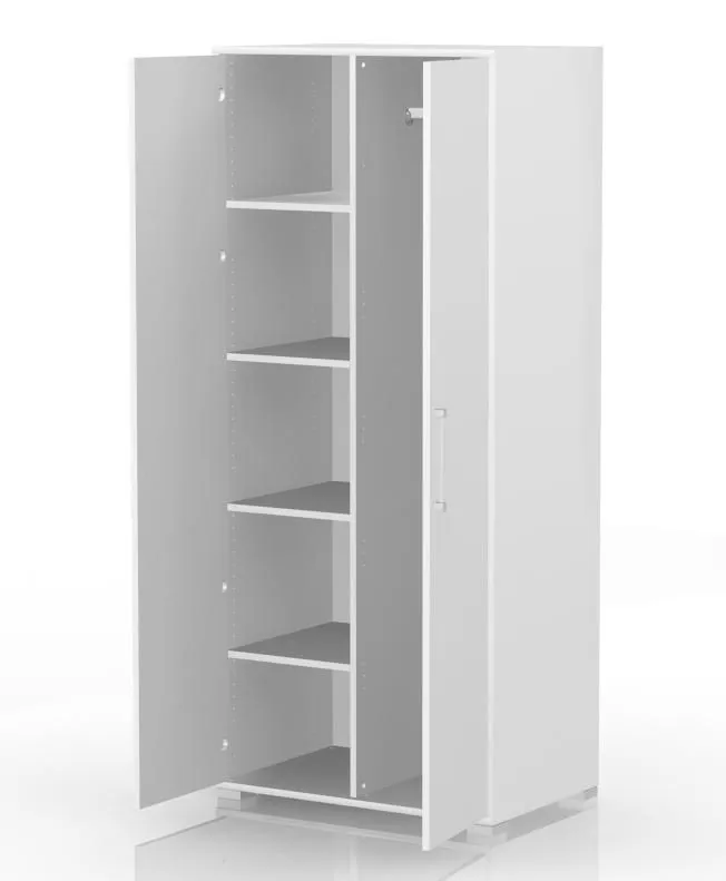 Schrank Jugendzimmer Weiß 198x84x56 cm Abbildung