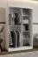 Kleiderschrank | 1 Spiegeltür | Weiß Matt | 120 x 62 x 200 cm | 2 Kleiderstangen | zuverlässiges Gleitsysteme | 5 Fächer | Moderne Details