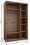 Kleiderschrank / Schiebetürenschrank | 2 Kleiderstangen | 2 Schiebetüren | 6 Einlegeböden |245,5 x 150 x 64 cm | 6 Fächer | Soft-Close | Farbe: Weiß