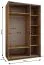 Kleiderschrank / Schiebetürenschrank | 6 Fächer | 245,5 x 150 x 64 cm | 2 Schiebetüren | 2 Kleiderstangen | 6 Einlegeböden | Farbe: Kaschmir | Soft-Close
