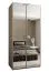 Kleiderschrank / Schiebetürenschrank | 245,5 x 110 x 64 cm | 2 Kleiderstangen | 6 Fächer | Soft-Close | 2 Schiebetüren | 6 Einlegeböden | Farbe: Kaschmir