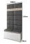 1 Meter breite Garderobe 01 mit Sitzbank gepolstert, für 8 Paar Schuhe, Artisan/Schwarz/Ruby Red, 215 x 100 x 40 cm, 6 Kleiderhaken, 4 große Fächer