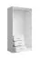 Kleiderschrank | 3 Schubladen | Farbe: Weiß | 1 Drehtür | 1 Spiegeltür | 1 Kleiderstange | Maße: 101 x 58 x 200,5 cm | Drehtürenschrank | modernes Design