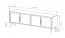 TV-Unterschrank Chaabane 04 | Farbe: Kaschmir | vier Glastüren | inkl. LED-Beleuchtung | ABS-Kantenschutz | Maße: 61,6 x 181 x 39 cm | Griffe & Beine: Metall