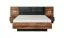 Schlafzimmer - Set B Jendouba | 3-teilig | Farbe: Kastanie / Anthrazit | Soft-Close-Funktion | Griffe & Beine: Metall | 1 Kommode | 2 Nachtkommoden
