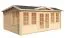 Gartenhaus G286 Natur inkl. Fußboden - 44 mm Blockbohlenhaus, Grundfläche: 20,14 m², Satteldach
