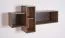 Hängeregal Sprimont 11, Farbe: Grau / Eiche - Abmessungen: 55 x 110 x 29 cm (H x B x T)