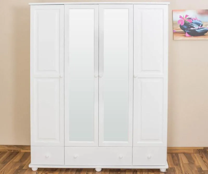 Kleiderschrank Weiß 195x162x59 cm Abbildung