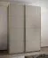 Kleiderschrank / Schiebetürenschrank | ABS-Kanten | 11 Fächer | 245,5 x 170 x 64 cm | 10 Einlegeböden | 2 Kleiderstangen | 2 Schiebetüren | Farbe: Kaschmir