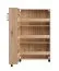 Schuhschrank | Farbe: Eiche Artisan | eine Drehtür | 68 x 33 x 113 cm | schmal | 6 Schuhfächer | schwarzer Griff | kleiner Schrank | für den Vorraum