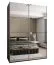 Kleiderschrank / Schiebetürenschrank | 2 Kleiderstangen | 245,5 x 180 x 64 cm | Spiegel | 11 Fächer | Soft-Close | 2 Schiebetüren | Farbe: Schwarz