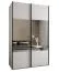 Kleiderschrank / Schiebetürenschrank | 245,5 x 160 x 64 cm | 11 Fächer | Farbe: Weiß | Soft-Close-Funktion | Spiegel | 2 Schiebetüren | 2 Kleiderstangen