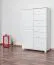 Kommode Kiefer massiv Vollholz weiß lackiert Junco 155 – Abmessung 140 x 90 x 42 cm