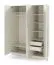 3-türiger Kleiderschrank | Farbe: Kaschmir |mit 2 Schubladen | 1 Kleiderstange | 150 x 61 x 210 cm | 6 Einlegeböden | ABS-Kanten | Edegem 02