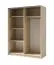 Schlafzimmer - Kleiderschrank, Farbe: Eiche - Abmessungen: 198 x 150 x 60 cm (H x B x T)