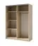 Schiebetürenschrank / Kleiderschrank Trikala 08, Farbe: Eiche - Abmessungen: 198 x 150 x 60 cm (H x B x T)