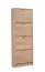 Hoher Schuhschrank Veliko 04, Farbe: Eiche Sonoma, vier Kipptüren, ABS-Kanten, schmaler Schuhschrank, Maße: 155,5 x 58 x 18 cm, für den Vorraum