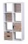 Vielseitiges Regal, Farbe: Weiß / Sonoma Eiche - Abmessungen: 120 x 60 x 29 cm (H x B x T), mit 2 Schubladen & Türfach