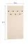 Breite Garderobe mit genügend Haken Petkula 19, Farbe: Beige hell, schlichtes Design, Haken: Schwarz, ABS-Kantenschutz, 7 Haken, für Vorraum