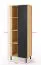 Bücherregal | Farbe: Eiche Artisan / Schwarz | Beine: Metall | 1 Tür | Maße: 60 x 40 x 172 cm | 8 Fächer | Push-to-open Funktion | Türanschlag wechselbar