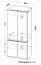 Jugendzimmer - Drehtürenschrank / Kleiderschrank Alard 01, Farbe: Eiche / Weiß - Abmessungen: 195 x 80 x 52 cm (H x B x T)