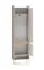 Garderobenschrank | zwei Türen | Maße: 54 x 34 x 198 cm | Soft-Close-Funktion | Eiche Cremona / Kaschmir | ausziehbare Kleiderstange | 3 Fächer | ABS-Kanten