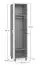 Schlafzimmer - Kleiderschrank schmal, Farbe: Eiche - Abmessungen: 195 x 47 x 57 cm (H x B x T)