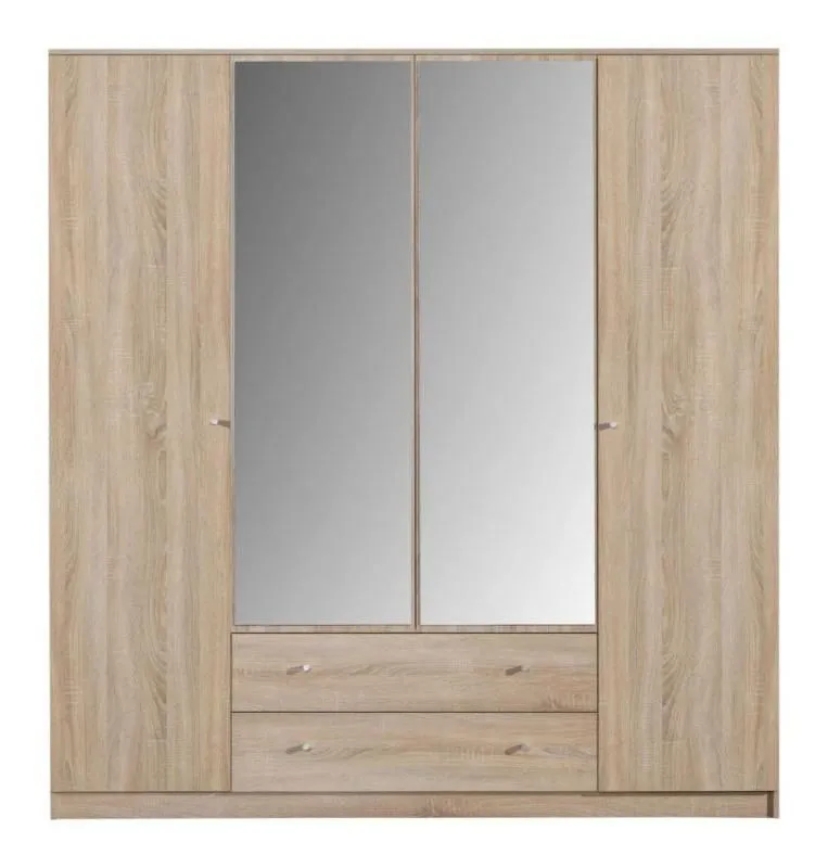 Kleiderschrank, Breite: 200 cm, Farbe: Sonoma Eiche Abbildung