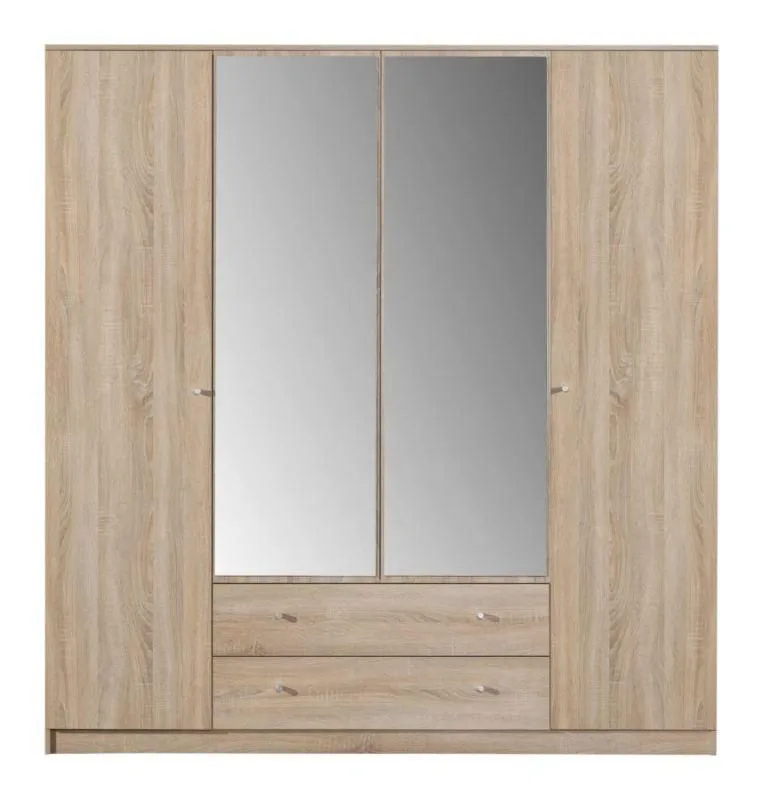 Kleiderschrank, Farbe: Sonoma Eiche 213x200x59 cm Abbildung