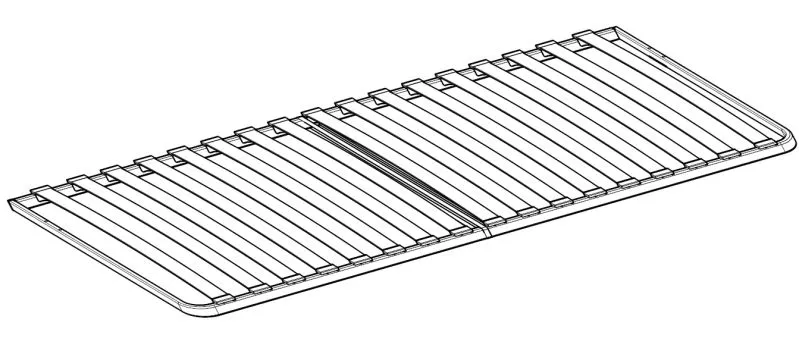 Aufklappbarer Rahmenlattenrost für Einzelbett - Abmessung: 90 x 200 cm (B x L)
