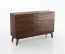 Kommode mit sechs Schubladen Engordany 02 | Buche Vollholz massiv | lackiert | Farbe: Walnuss | Maße: 90 x 140 x 39 cm | Soft-Close-Funktion | für Wohnzimmer