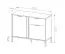 Schmales Sideboard mit zwei Türen Raoued 04, Farbe: Anthrazit - Abmessungen: 81 x 103 x 39,5 cm (H x B x T)